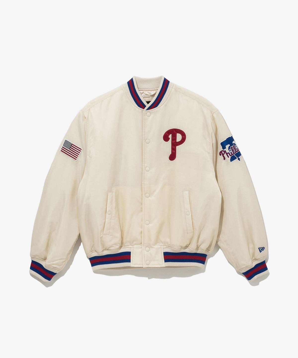 뉴에라(NEW ERA) MLB 필라델피아 필리스 어센틱 스타디움 재킷 아이보리