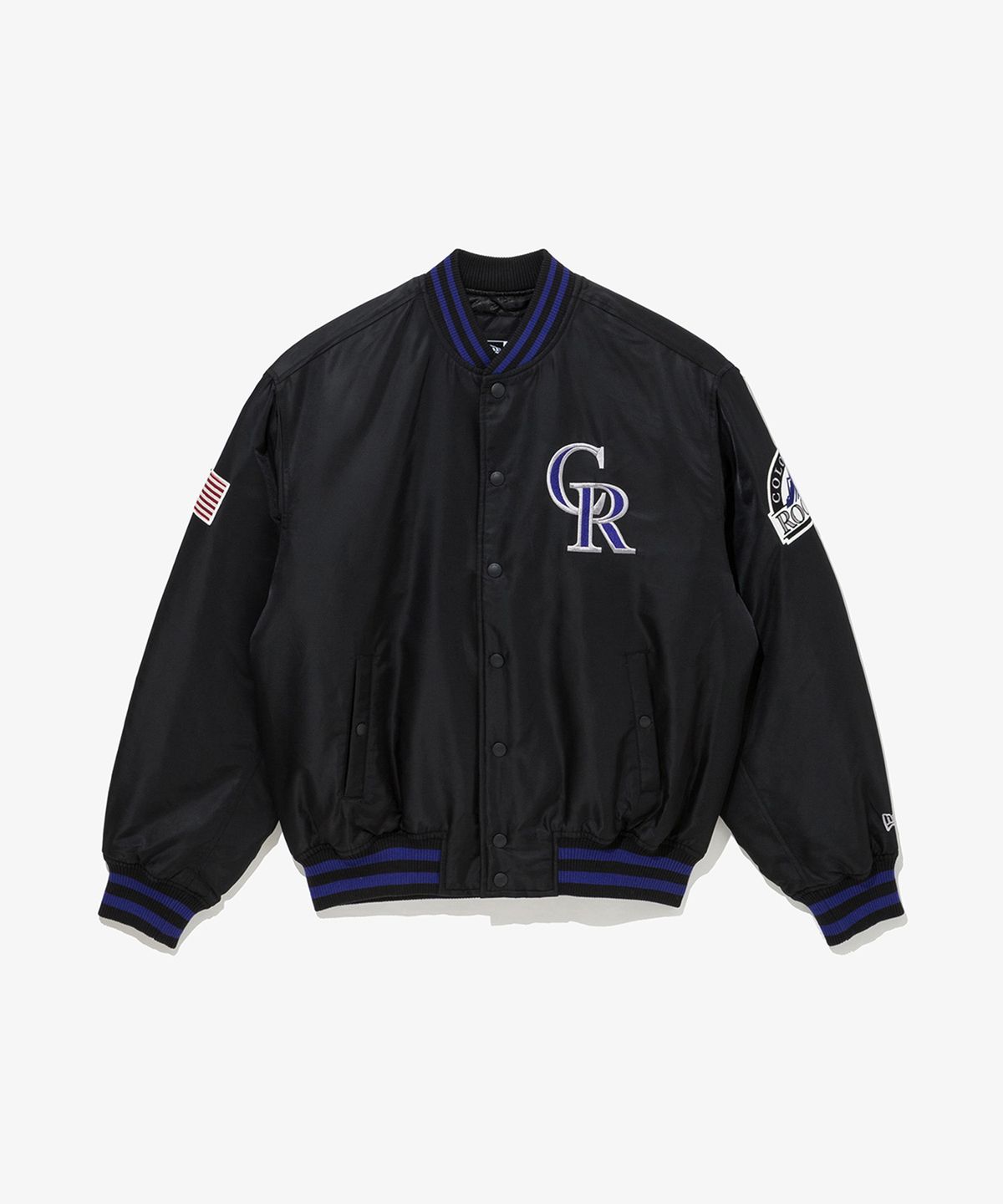 뉴에라(NEW ERA) MLB 콜로라도 로키스 어센틱 스타디움 재킷 블랙