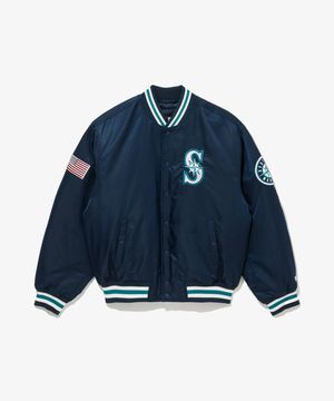 MLB 시애틀 매리너스 어센틱 스타디움 재킷 네이비