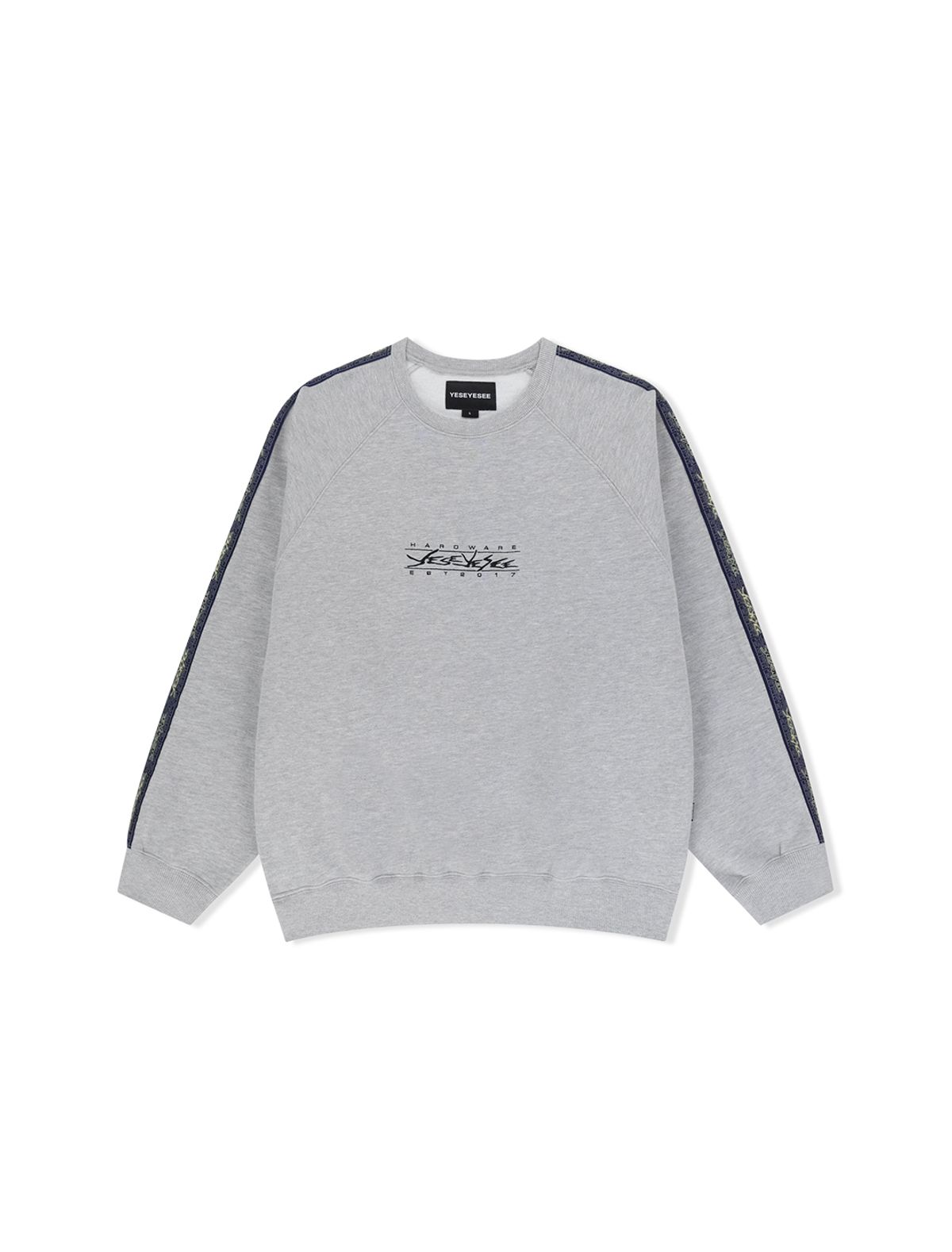 예스아이씨(YESEYESEE) Y.E.S Taped Sweatshirt Grey