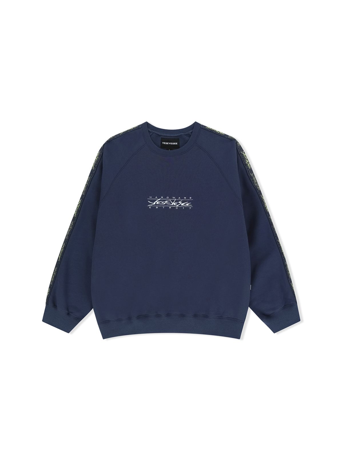 예스아이씨(YESEYESEE) Y.E.S Taped Sweatshirt Light Navy