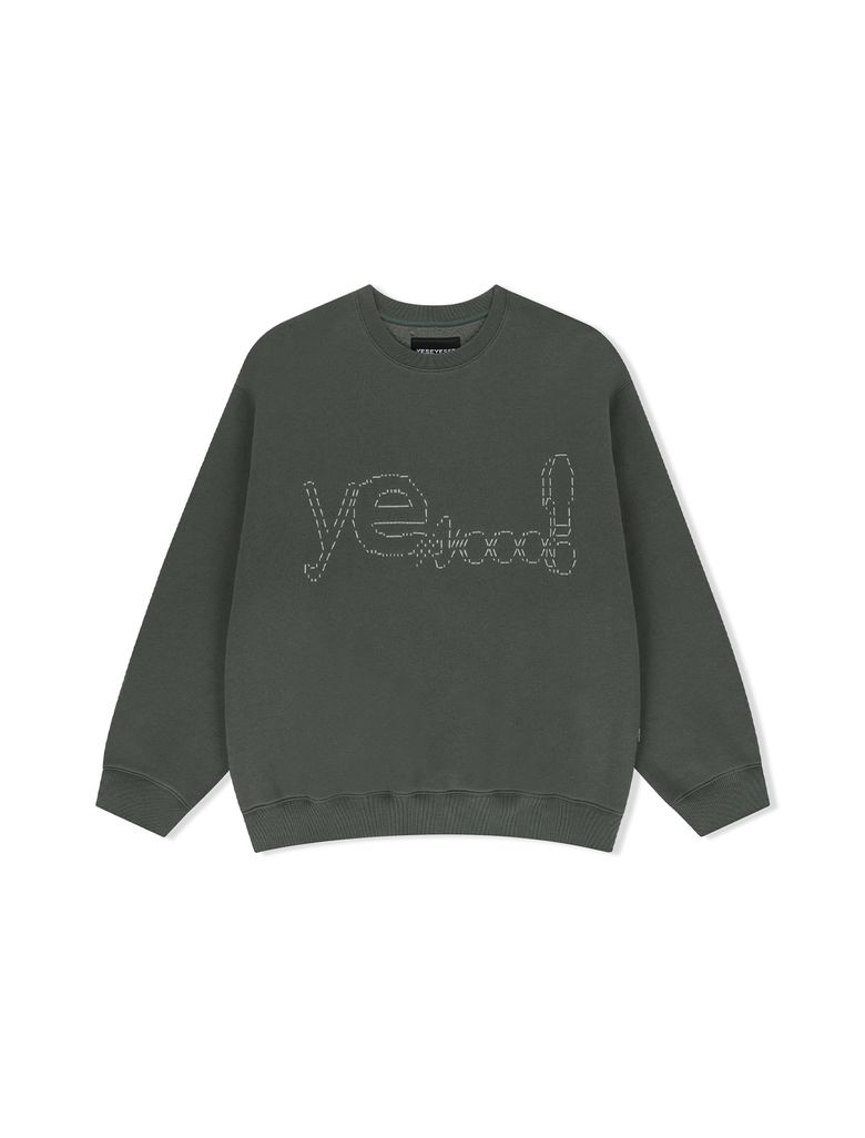 Y.E.S Dotted Logo Sweatshirt Khaki