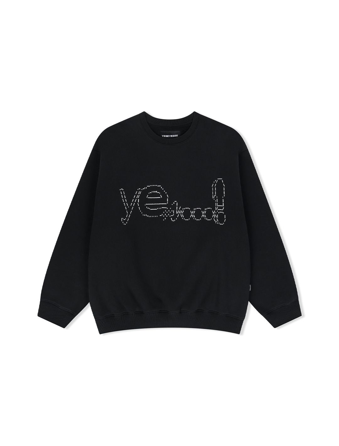 MUSINSA公式 | YESEYESEE Y.E.S Dotted Logo Sweatshirt Black