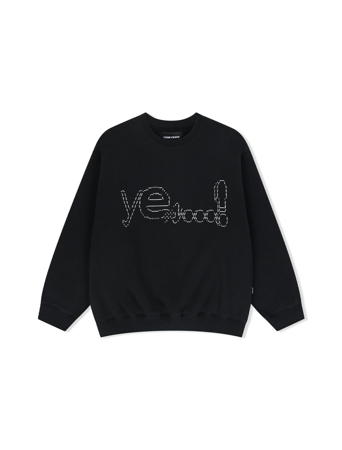 예스아이씨(YESEYESEE) Y.E.S Dotted Logo Sweatshirt Black