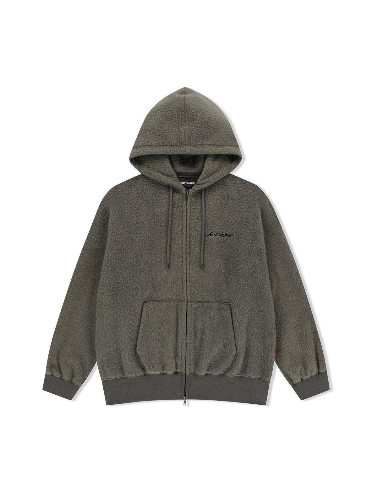 예스아이씨(YESEYESEE) Y.E.S Brushed Zip up Hoodie Khaki