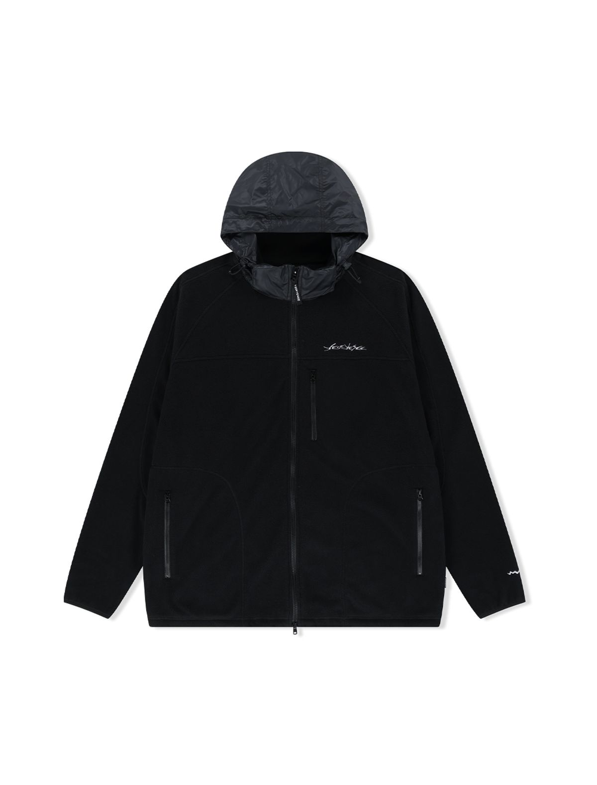 예스아이씨(YESEYESEE) Y.E.S Fleece Full Zip Jacket Black
