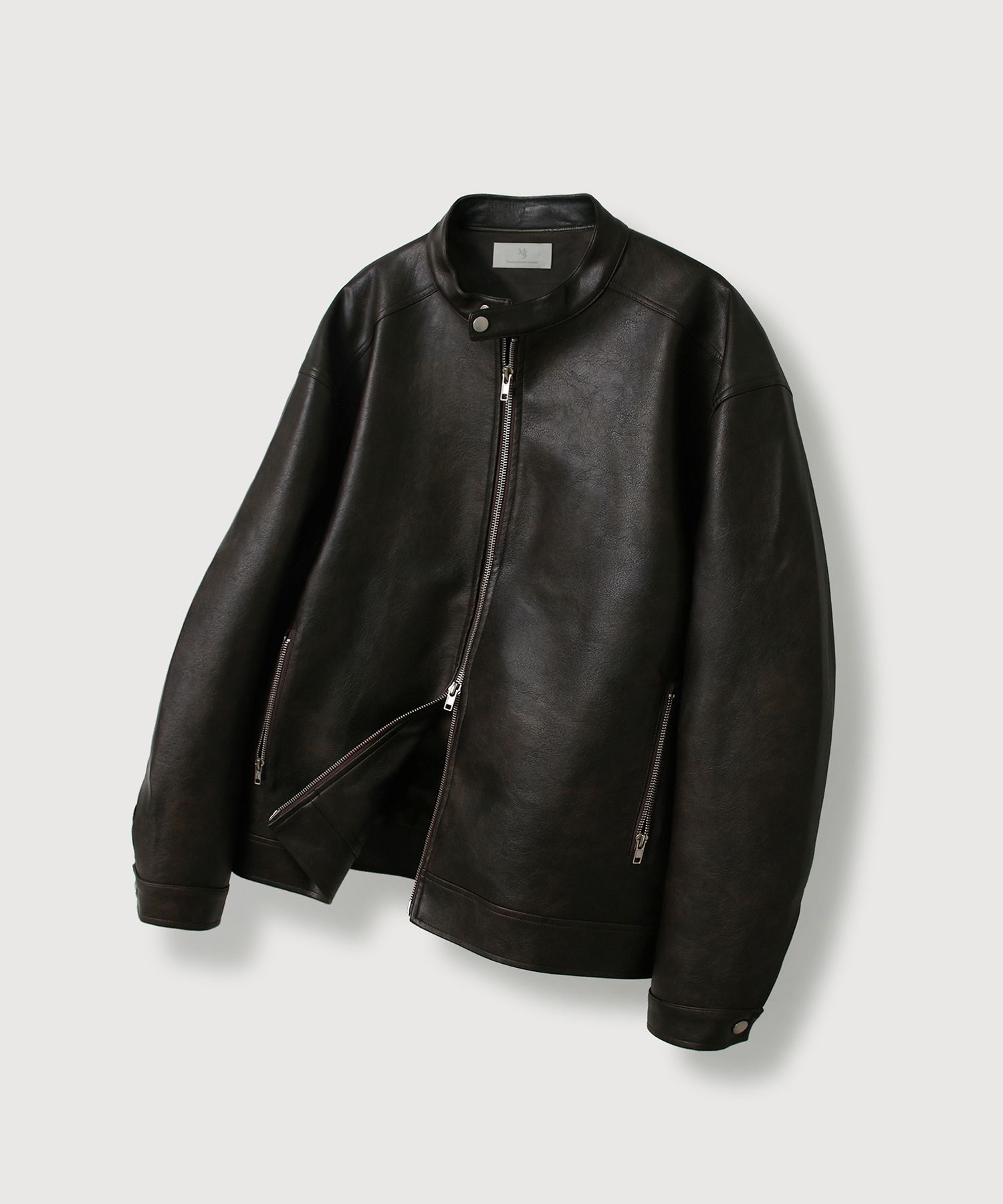 ジャケット・アウター SUPERSUB Leather Jumper musinsa Musinsa Black Leather Jumper MUSINSA PLACE STUDIO Vegan