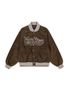 Y.E.S Snail Logo Stadium Jacket Brown