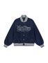 Y.E.S Snail Logo Stadium Jacket Navy