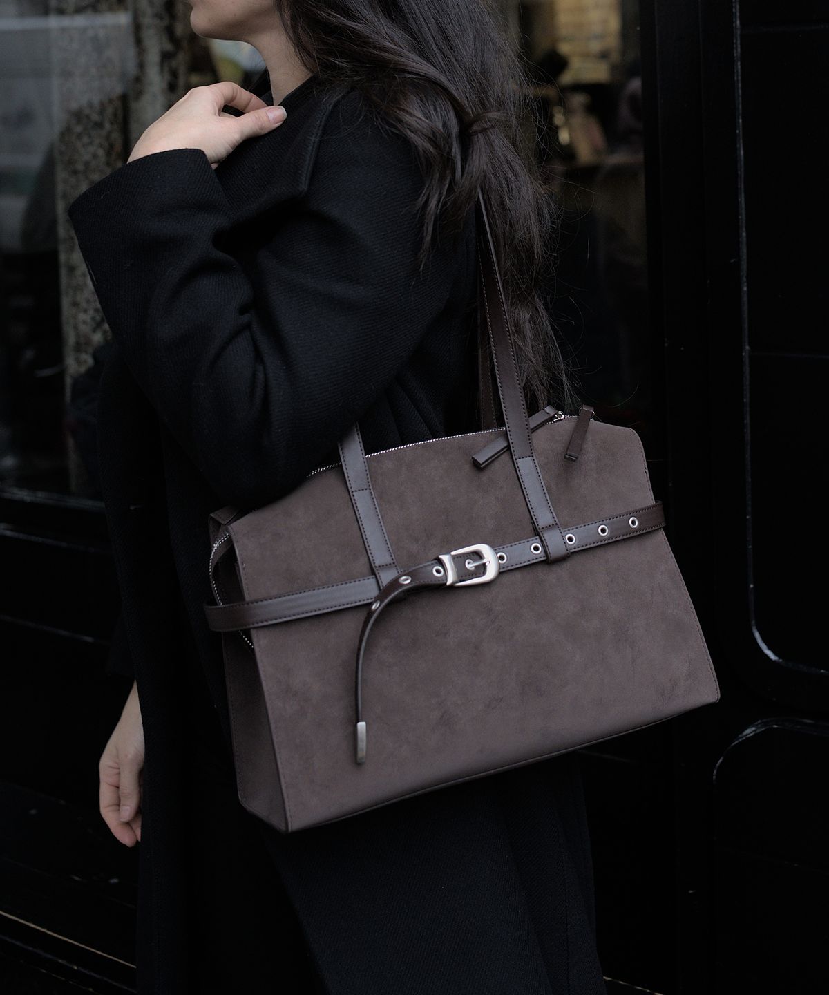 크리스틴프로젝트(CHRISTINE PROJECT) DUSTY BELT SHOULDER MEDIUM(WARM CHOCO)