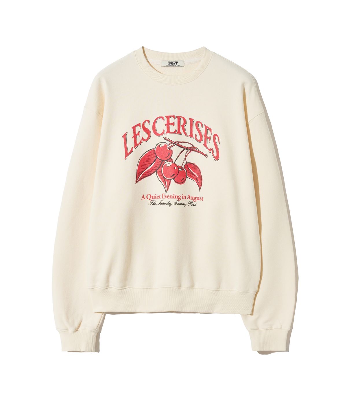 더 새터데이 이브닝 포스트(THE SATURDAY EVENING POST) Cherry Graphic Sweat Shirt Cream
