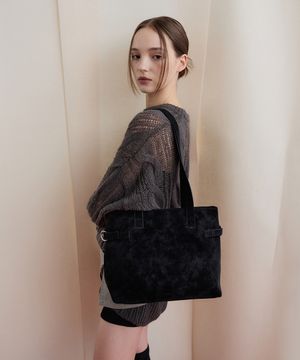 DOUBLE BELT SHOULDER MEDIUM(BLACK TRUFFLE)