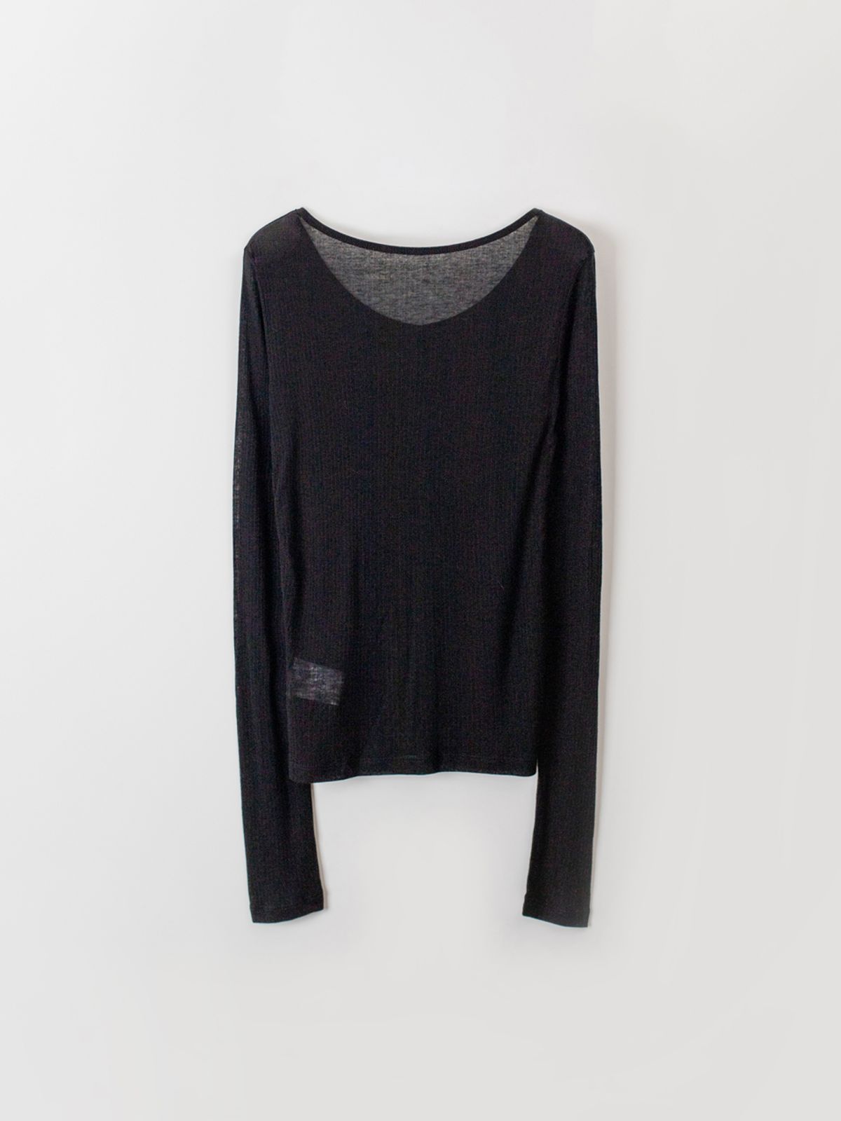 플라드주르(PLATDUJOUR) boat neck T (Black)