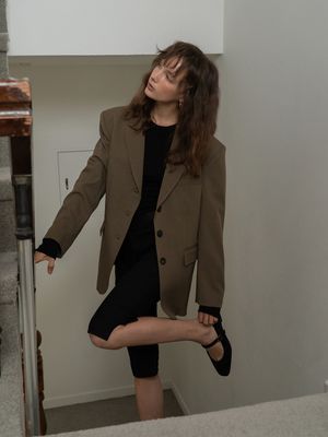 Our single button jacket - Khakibrown
