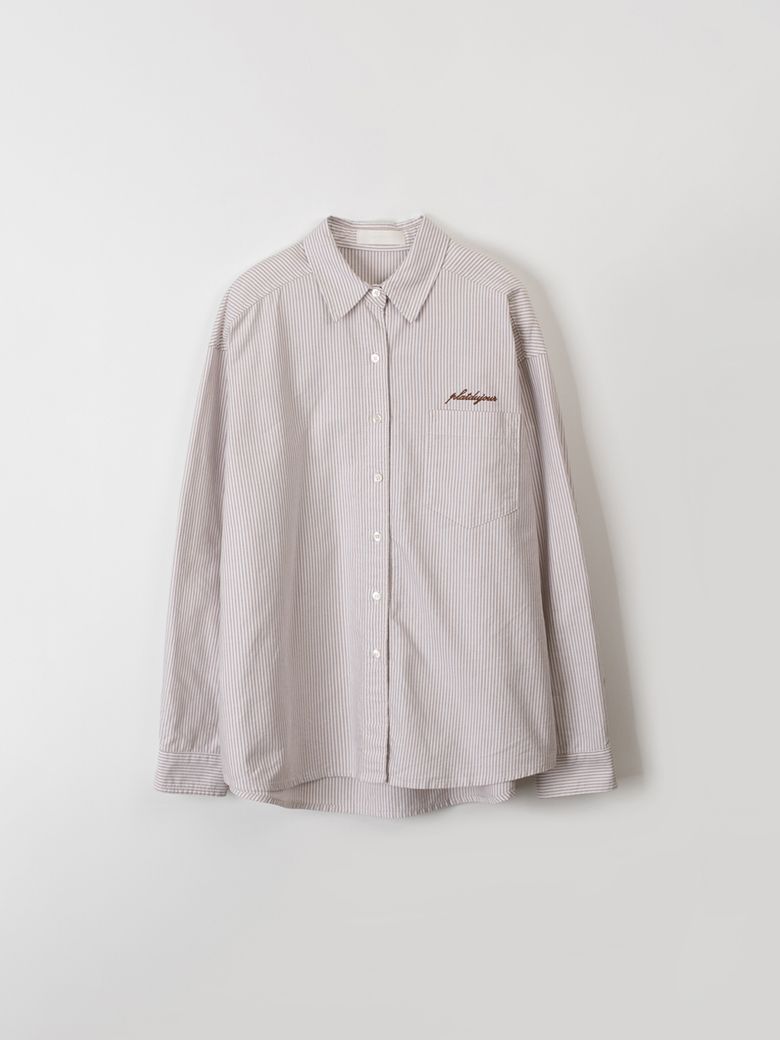 Classic stripe shirts (Beige)