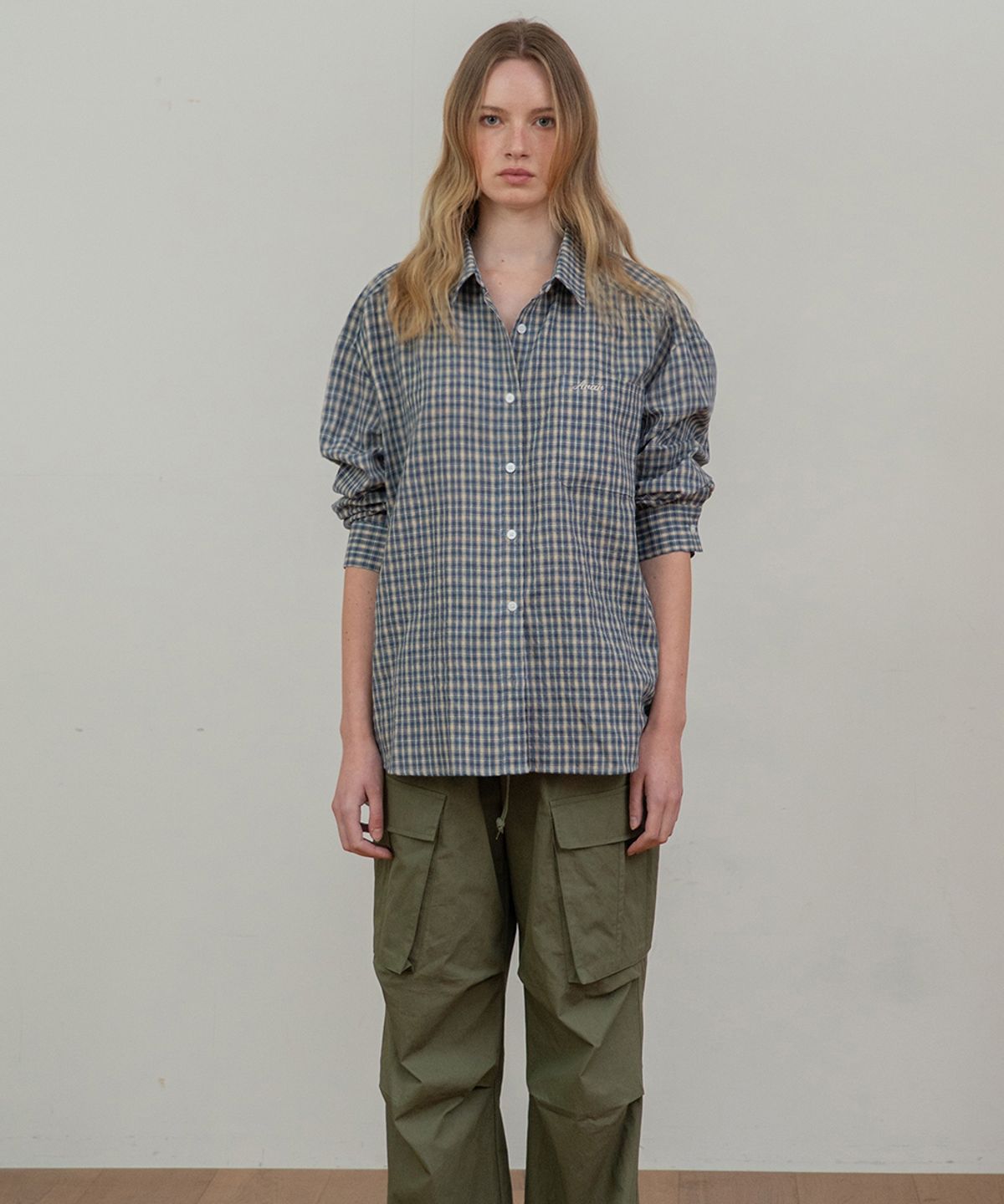 어패럴아카이브(APPAREL ARCHIVE) Breeze check shirt - Navy