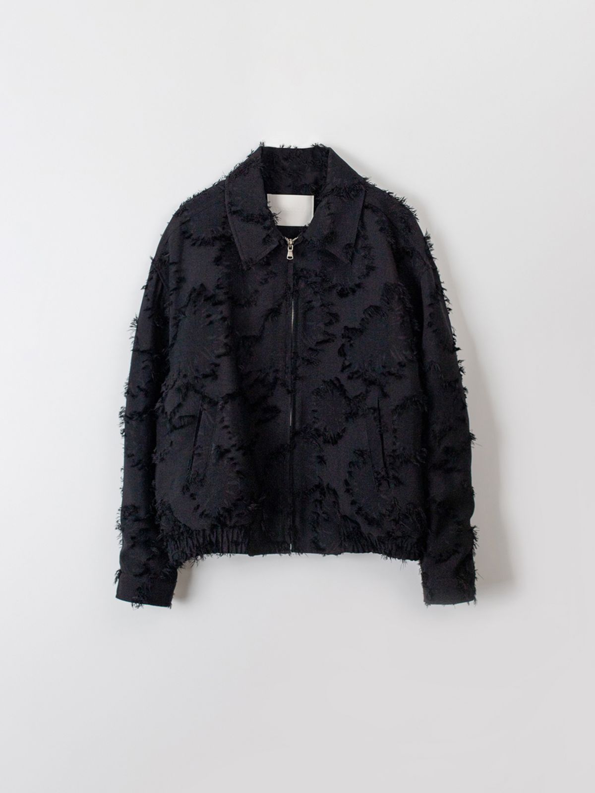플라드주르(PLATDUJOUR) Jacquard blouson (Black)