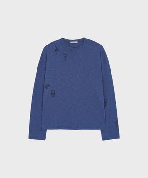 TATTOO LONG-SLEEVE T SHIRT IRIS BLUE