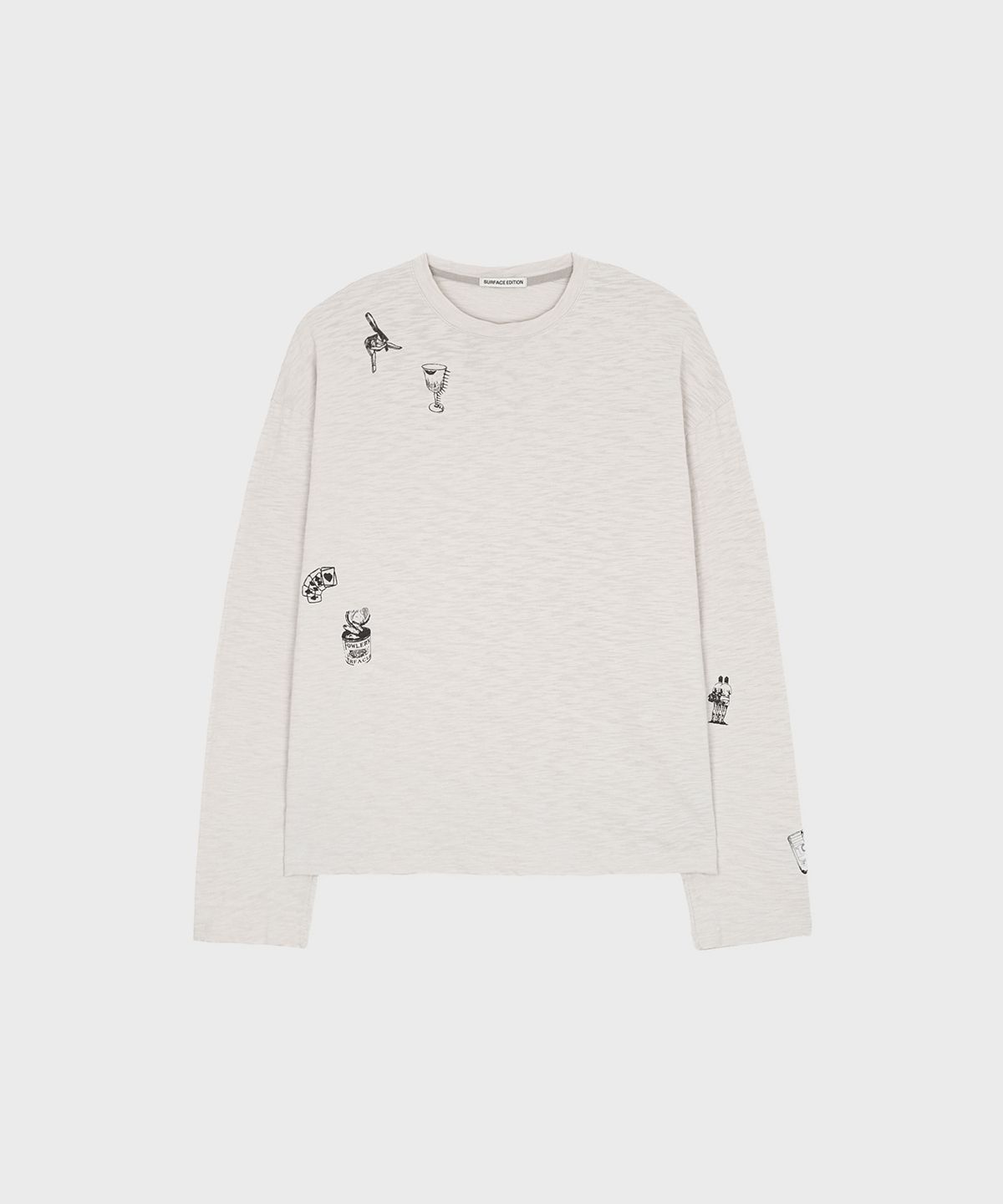 서피스에디션(SURFACE EDITION) TATTOO LONG-SLEEVE T SHIRT MOON