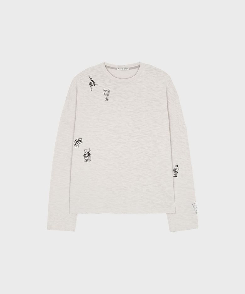 TATTOO LONG-SLEEVE T SHIRT MOON
