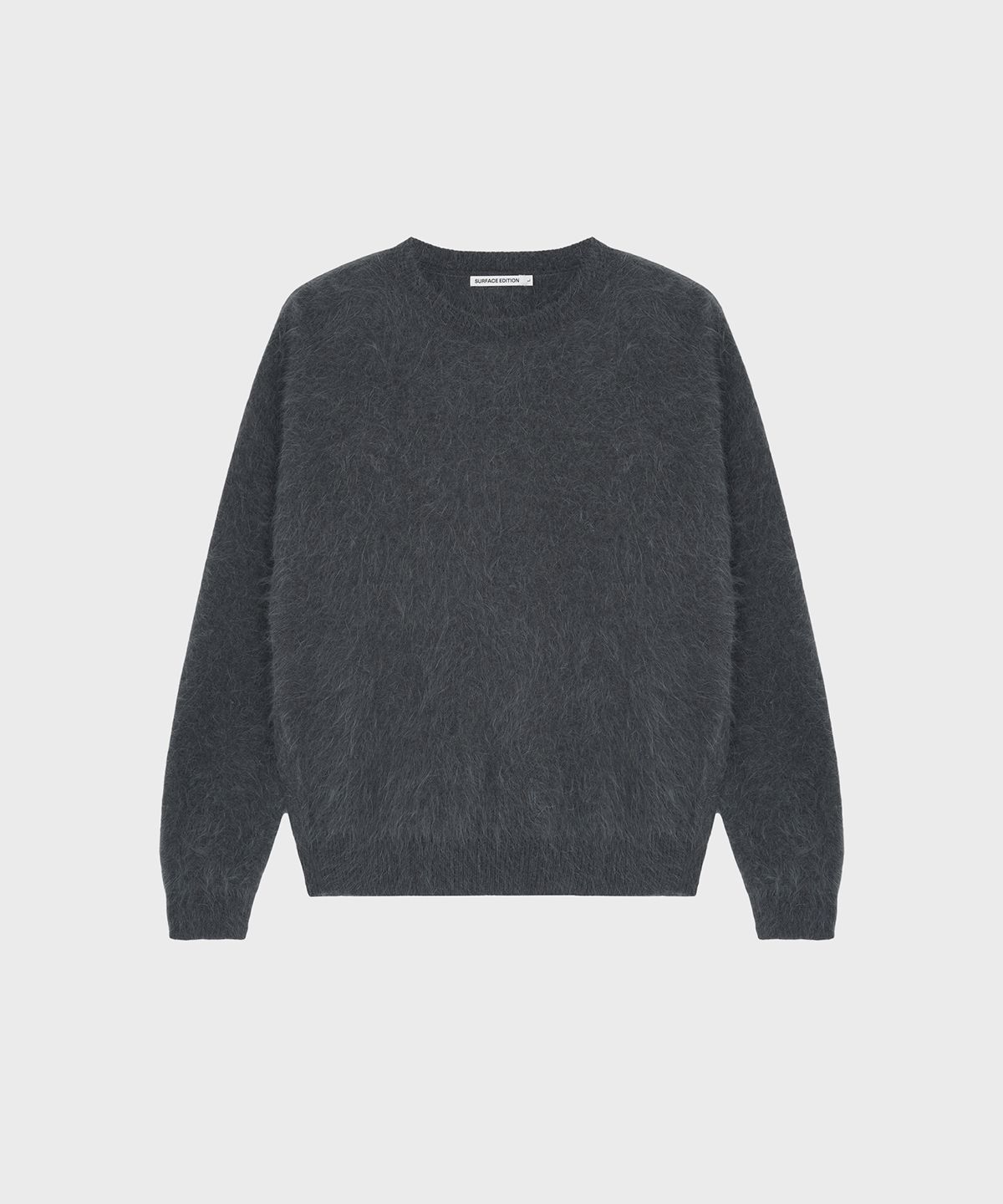 서피스에디션(SURFACE EDITION) ANGORA PULLOVER KNIT CHARCOAL