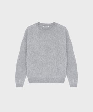 ANGORA PULLOVER KNIT LIGHT GRAY