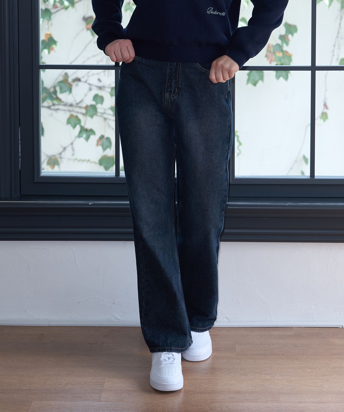 판도라핏(PANDORAFIT) [BOOTSCUT] Non-Stretch Bootcut Denim (deep blue)