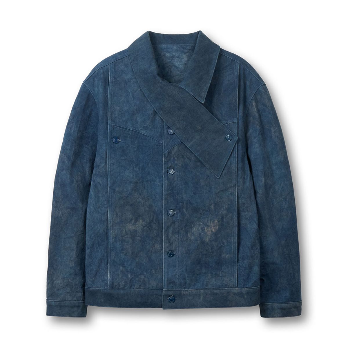 사일육공(FOURONESIXZERO) BUTTON PANNEL JACKET_VER IMBALANCE (INDIGO)