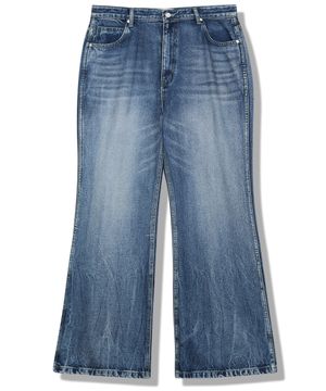 그린 스티치 플레어진