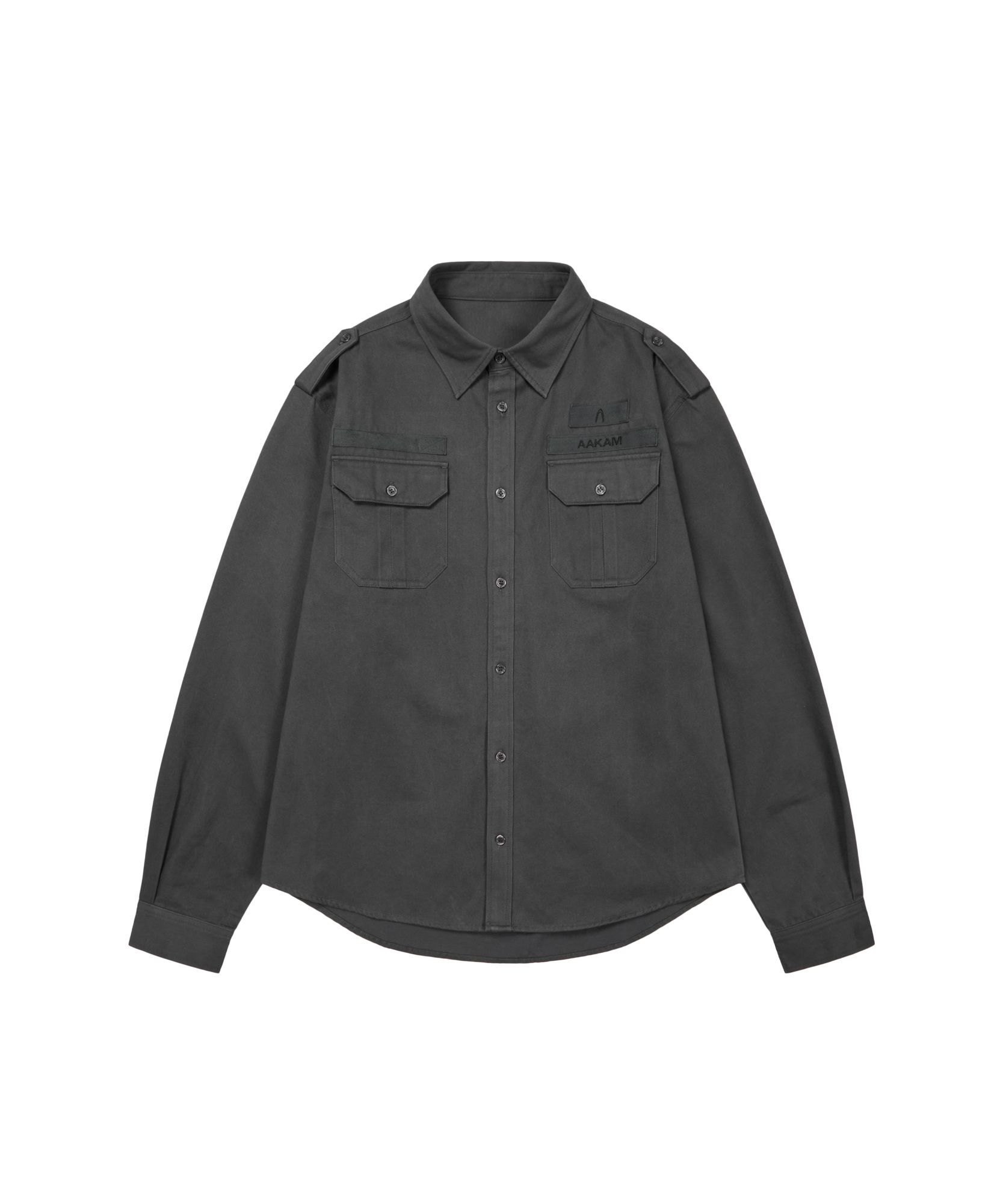 MUSINSA公式 | AAKAM Military Field Shirts (Dark Gray)