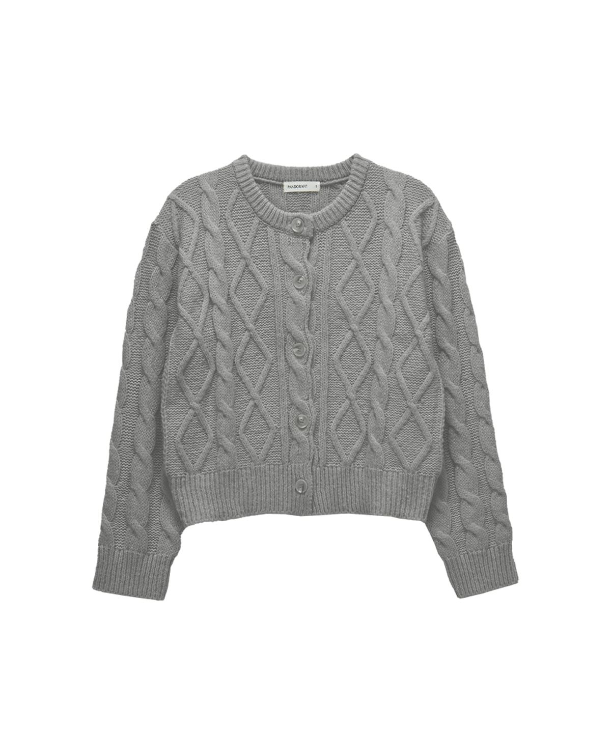 판도라핏(PANDORAFIT) Star Cable Cardigan (gray)