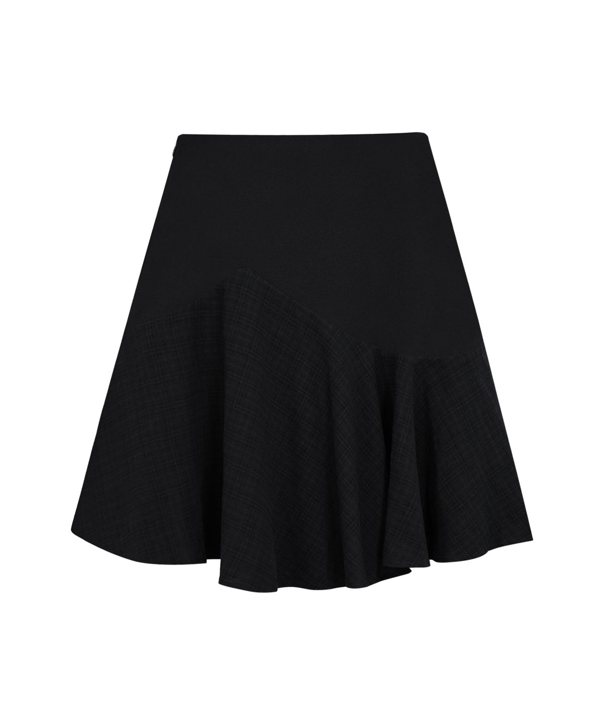미레코(MIRECO) WAVY CHECK MIDI SK BLACK