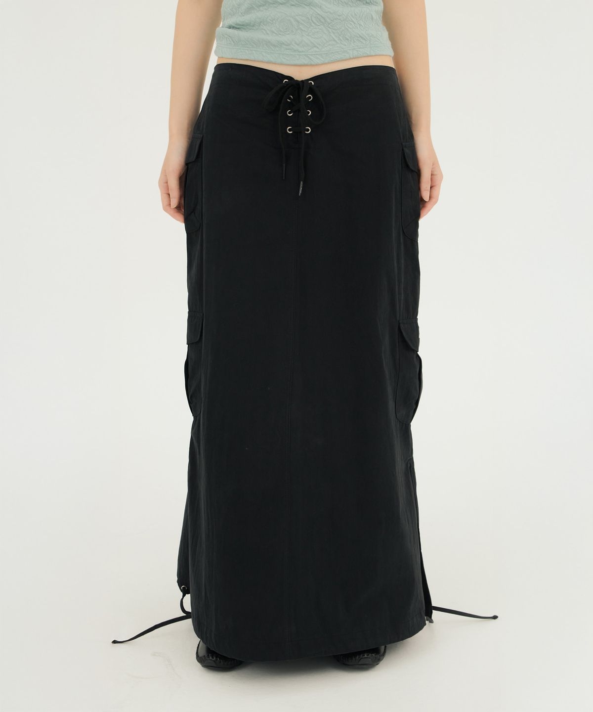 미레코(MIRECO) CORSET LONG CARGO LOW SK BLACK