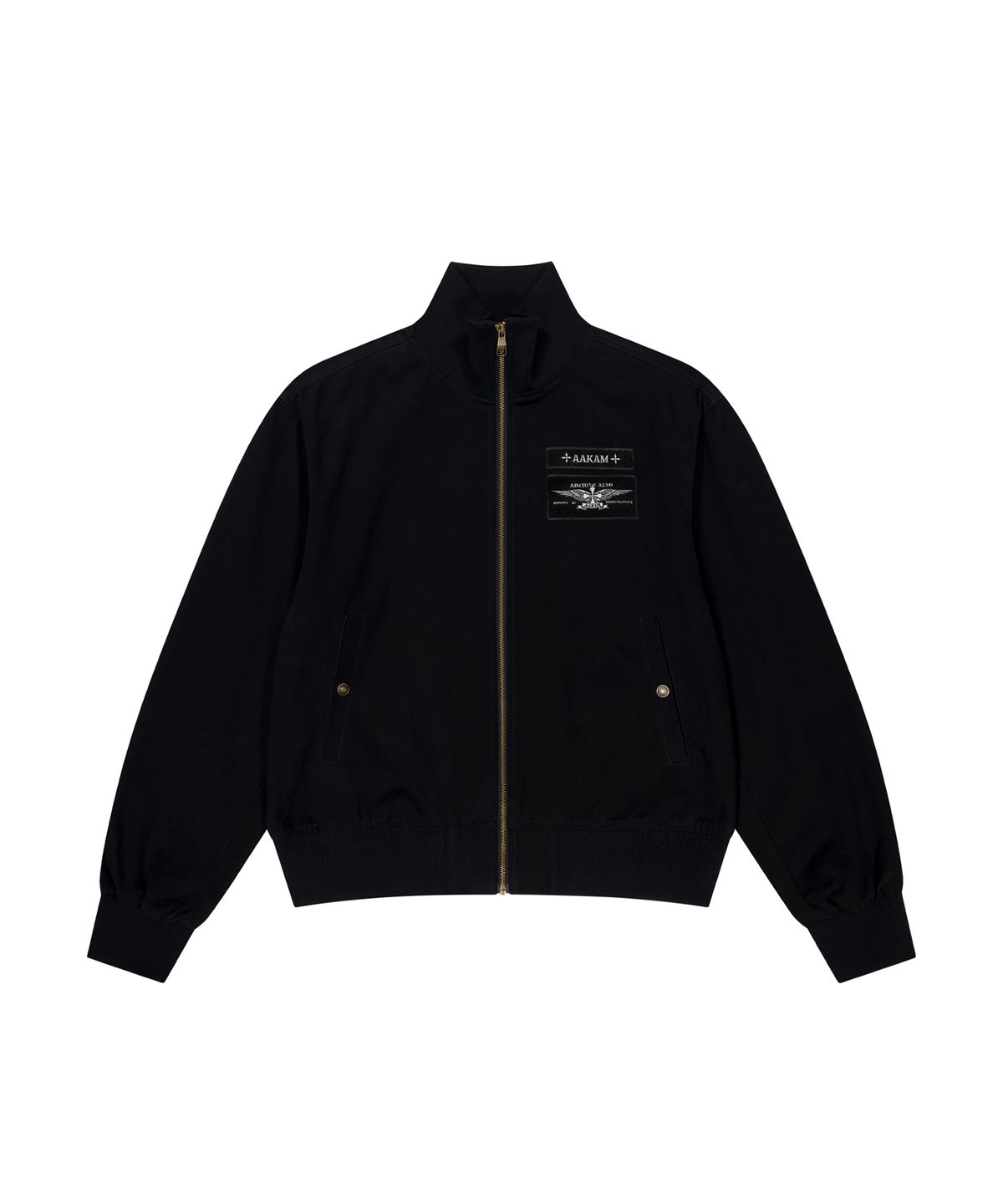 아캄(AAKAM) Washed Velcro Jacket (Black)