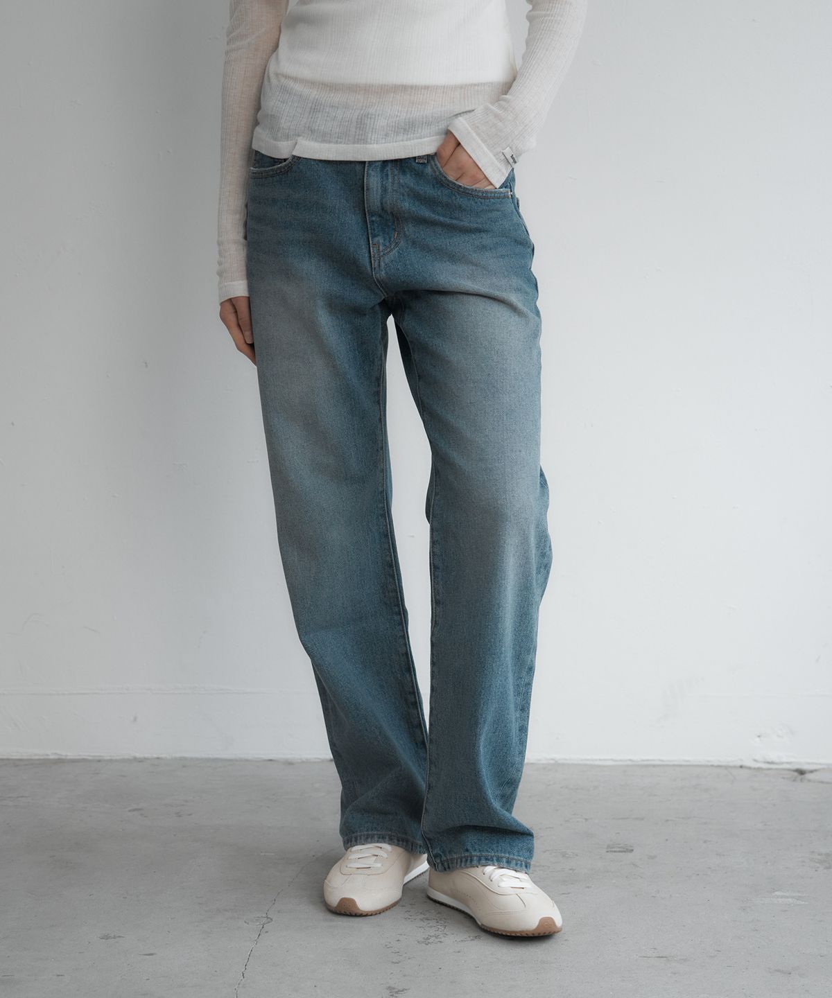 라츠유(LOTSYOU) lotsyou_Leslie Straight Jeans