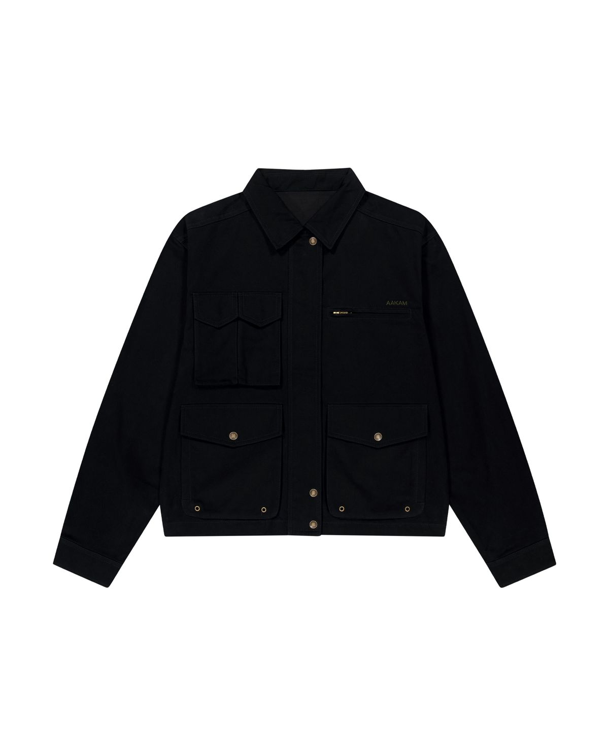 아캄(AAKAM) Cotton Utility Jacket (Black)