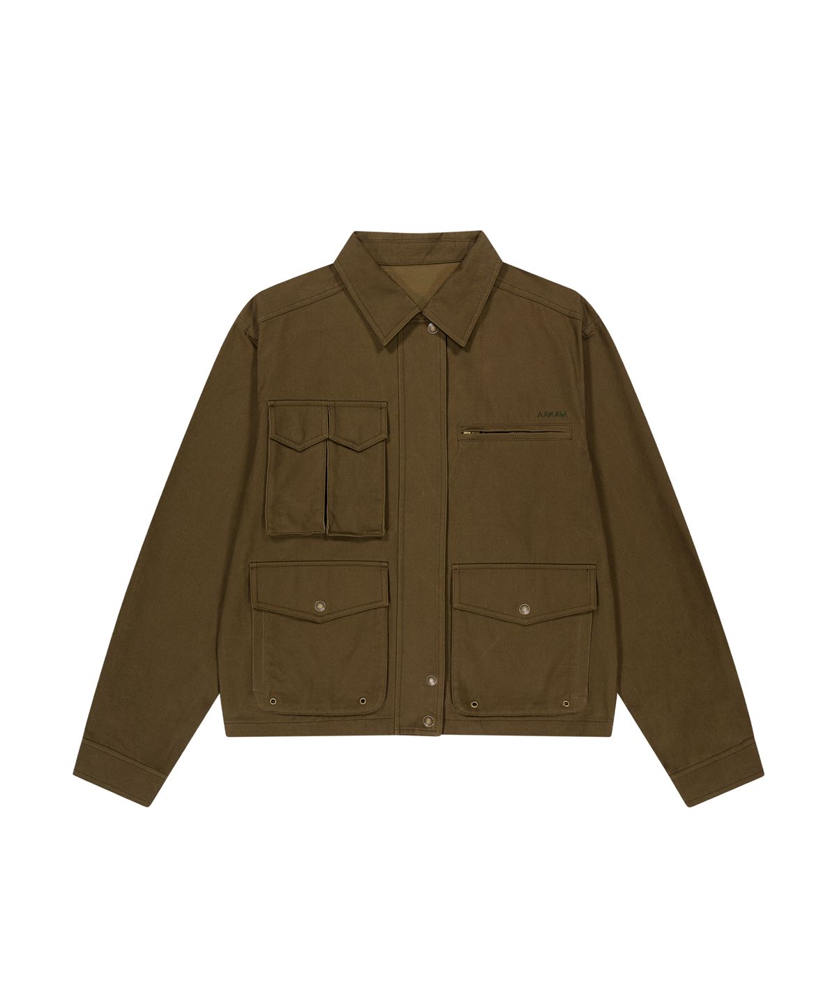 아캄(AAKAM) Cotton Utility Jacket (Brown)