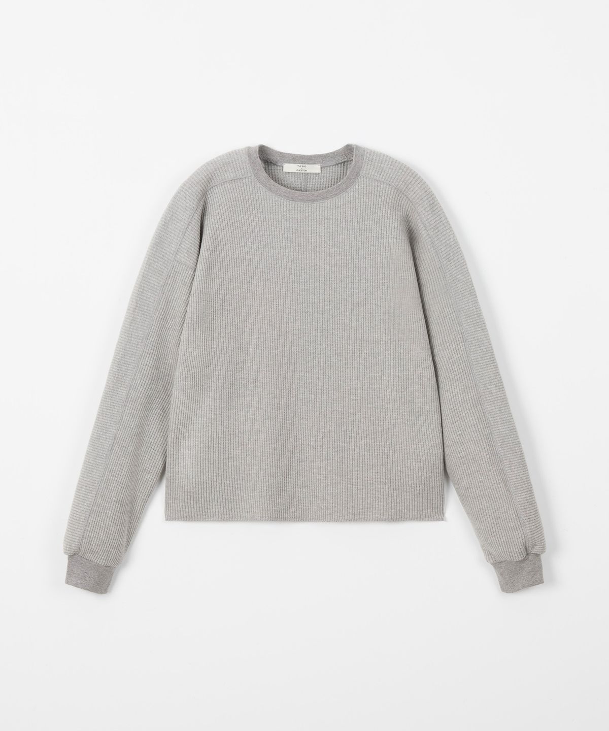 디앤드퀘스천(THEENDQUESTION) Waffle crewneck T-shirt / GRAY