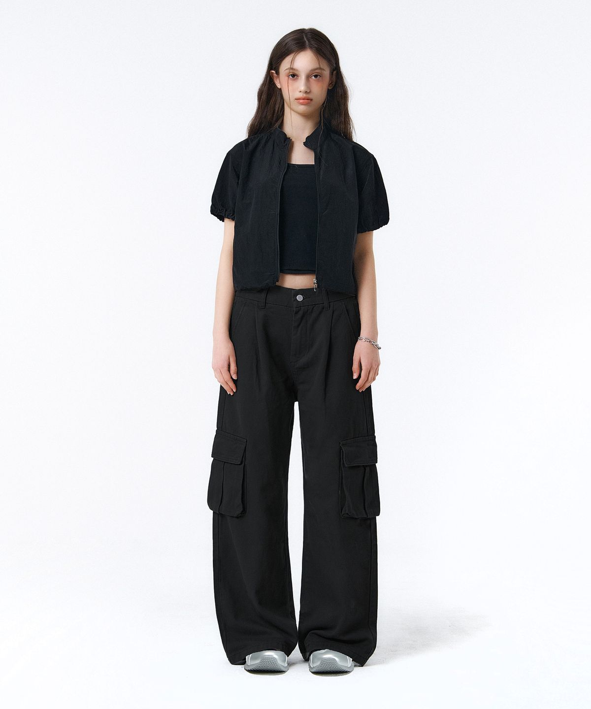 랜덤오프(RANDOMOFF) BTB :  THE CLASSIC CARGO JEANS [DEEP BLACK]