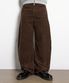에센셜 페이드 워싱 커브드 팬츠_코듀로이 브라운