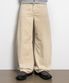 에센셜 페이드 워싱 커브드 팬츠_코듀로이 에크루