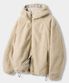 바라클라바 슬래쉬 후드 집업_쉐르파 플리스 베이지