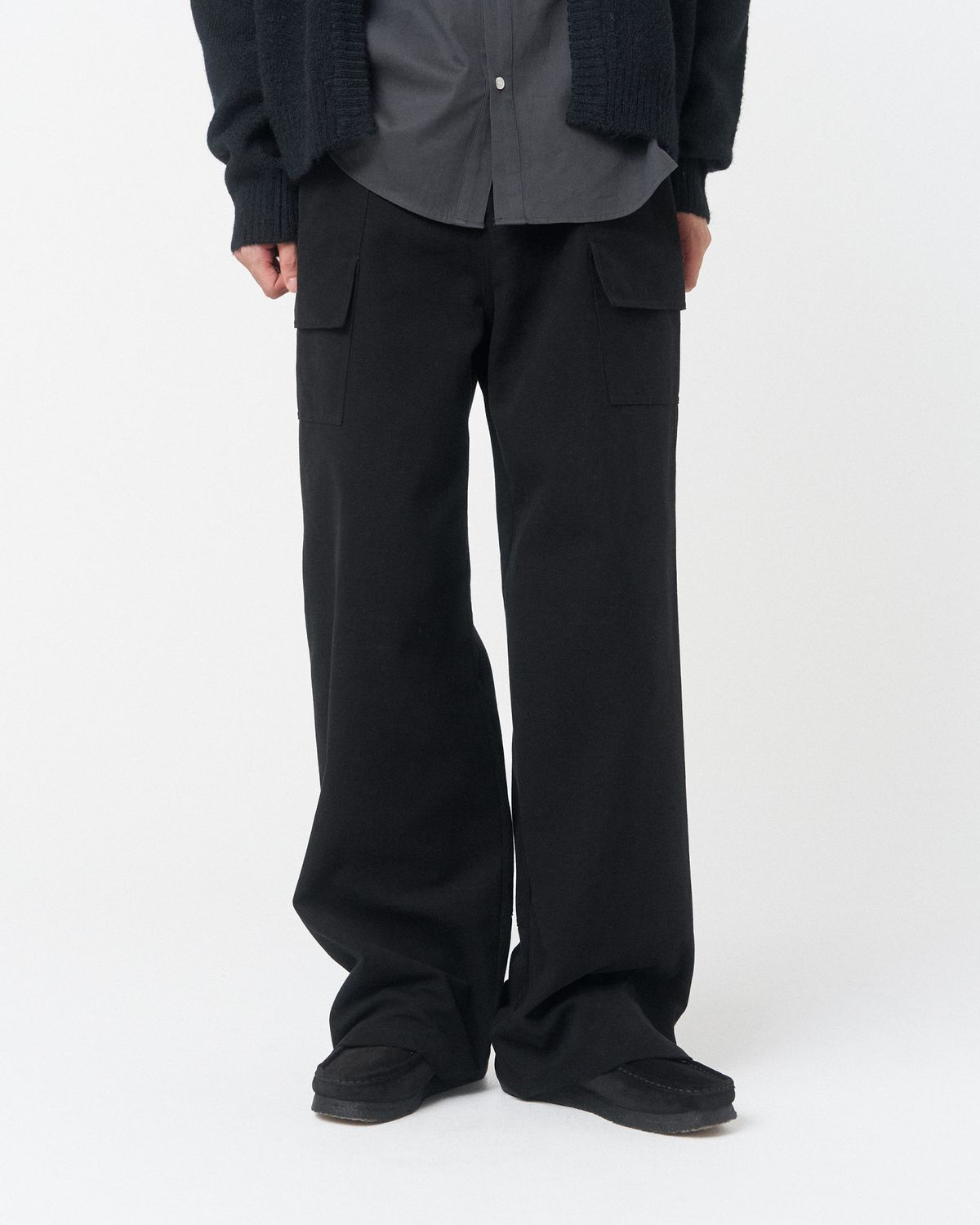 미세키서울 맨(MISEKISEOUL MEN) Big flap pocket pants BLACK