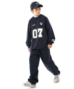 [SET] D32플레이 쭈리 맨투맨  + 일자스웻 (네이비)