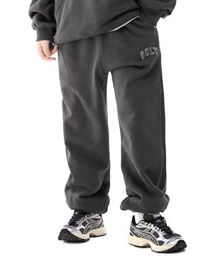 D38 클린로고 쭈리 조거팬츠 (차콜)