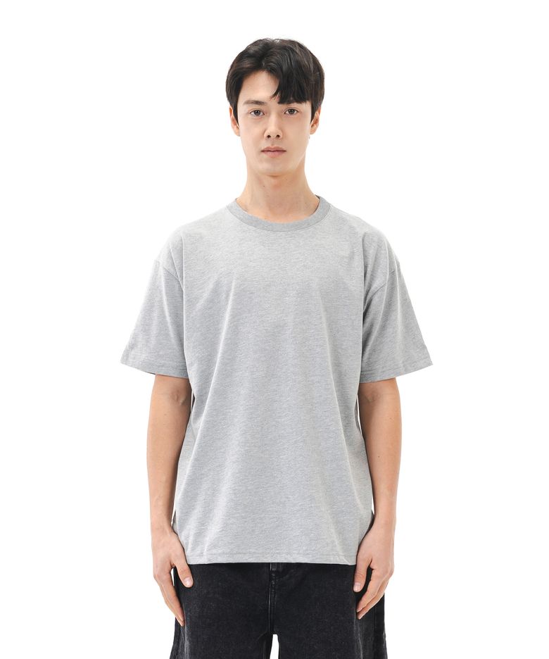 더 에센셜 18S 무지 반팔티 (멜란지)
