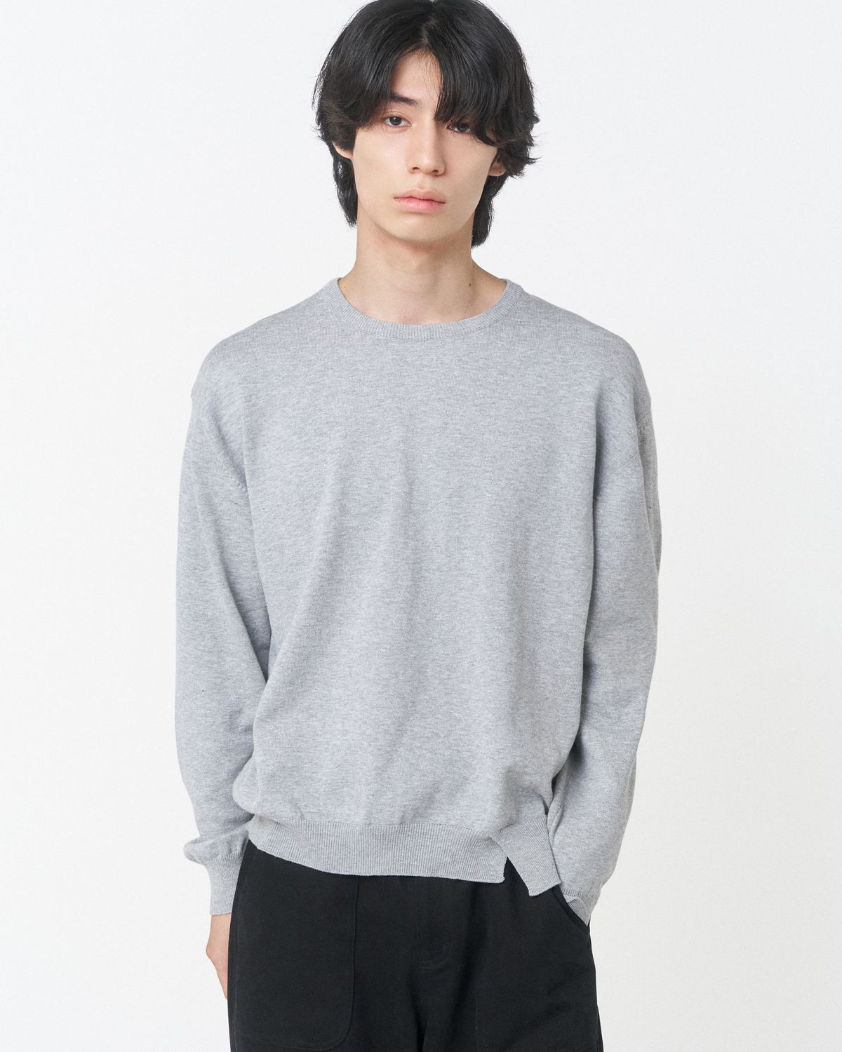 미세키서울 맨(MISEKISEOUL MEN) Slash line knit GREY