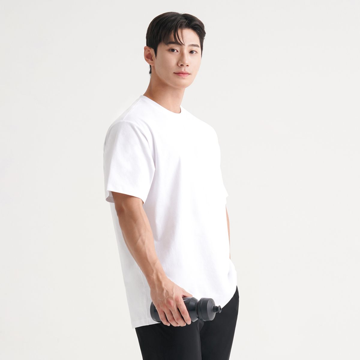 스컬피그(SKULLPIG) SMT25061-02 헤비 코트닉 릴렉스 오버핏 티셔츠 화이트