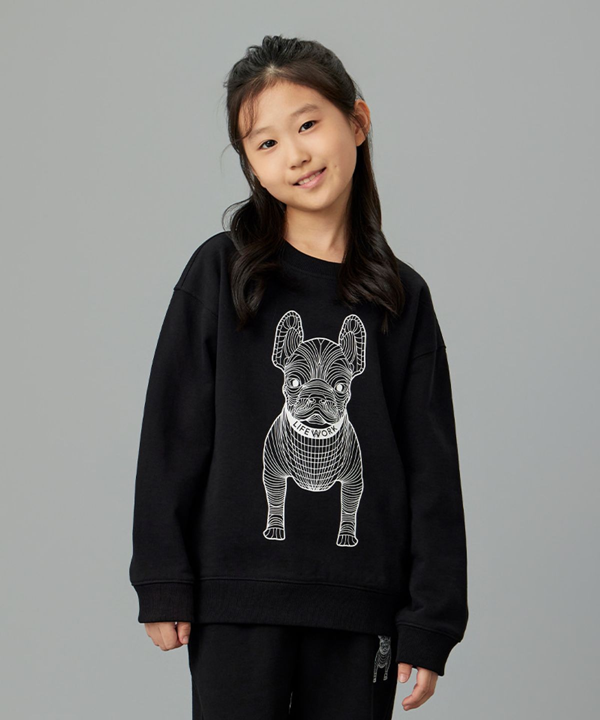 라이프워크 키즈(LIFEWORK KIDS) 키즈) 빅라독 프린팅 맨투맨