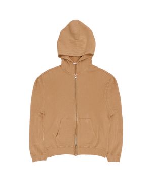 Gallery Waffle Hoodie Zip-Up - Ash Orange